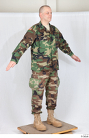  Photos Army Man in Camouflage uniform 4 20th century a poses army camouflage uniform whole body 0006.jpg